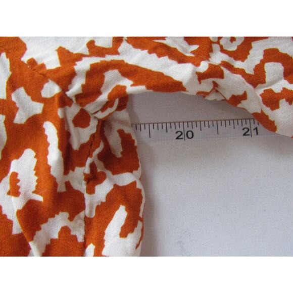 Anthropologie Solitaire Orange Embroidery Top sz L Whimsical Scalloped Fair Boho - Picture 7 of 8